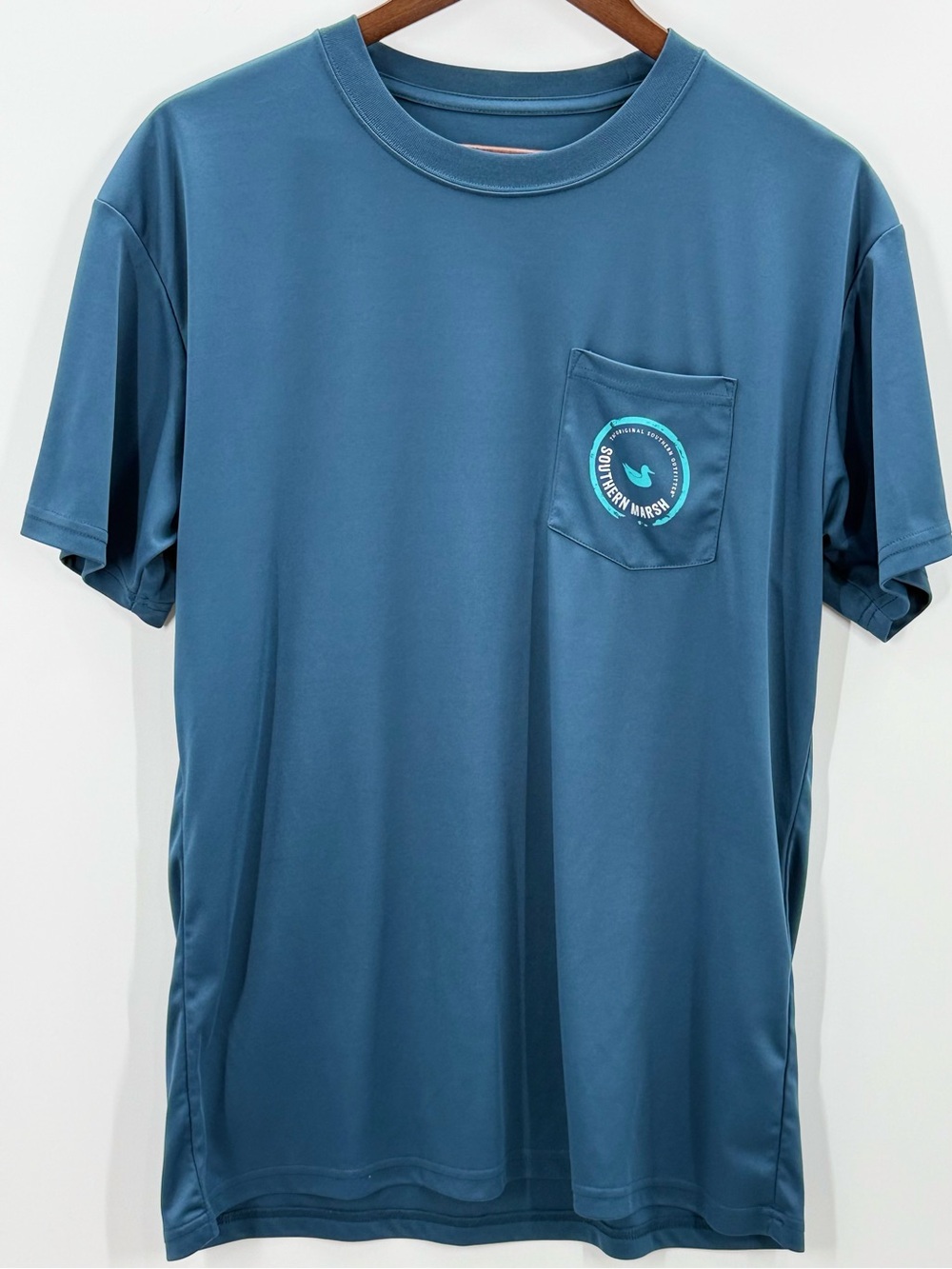 345 Southern Marsh Teal Short-Sleeve Pocket Tee Large
